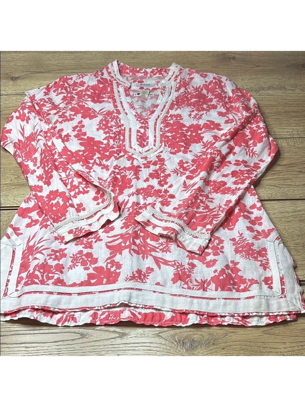 Women’s Malvin 100% Linen Tunic Size 8